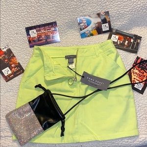 Dolls Kill Lime Denim Skirt